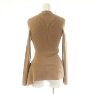 Salvatore Ferragamo アシンメトリー ニット リブ 長袖 XS キャメル /HK OS