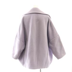 ELENDEEK オーバーカラーフォルムコート ショート丈 1 紫 パープル /AT OS