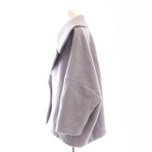 ELENDEEK オーバーカラーフォルムコート ショート丈 1 紫 パープル /AT OS