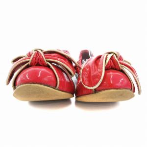 miumiu バレエシューズ リボン エナメル 赤 レッド /AE