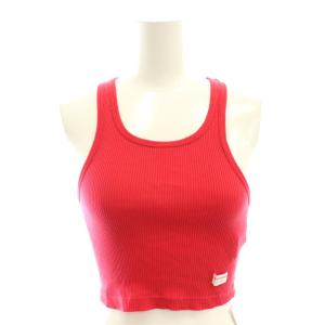 bodywear コットン タンクトップ クロップド丈 XS 赤 /MI OS