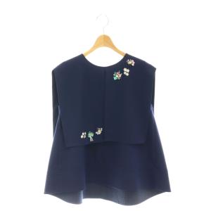 刺繍 セットアップ 上下 ブラウス プルオーバー 半袖 フレア