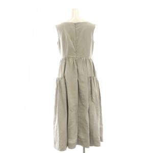 Chesty ビジュー装飾スクエアネックノースリーブワンピース ロング 0 グレー /DF OS