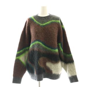 BODY LINE ABORIGINE ART KNIT TOPニット セーター 長袖 F 茶 ブラウン