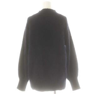 UNITED ARROWS フォックスニット セーター 長袖 カシミヤ混 ネイビー /ES OS