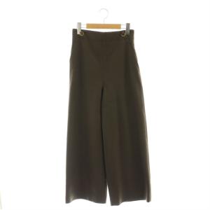 ウール セミワイドクロップドパンツ 32 茶 ブラウン /AT OS