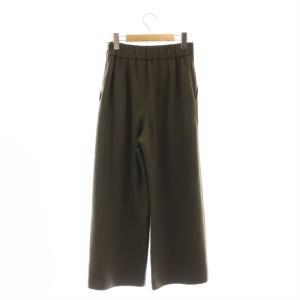 MACPHEE ウール セミワイドクロップドパンツ 32 茶 ブラウン /AT OS