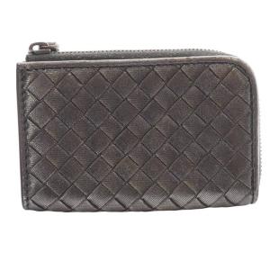 BOTTEGA VENETA イントレチャート L字ファスナー コインケース 小銭入れ シルバー色 /SR36 OH