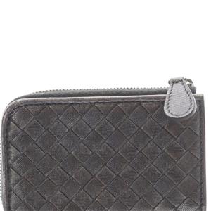 BOTTEGA VENETA イントレチャート L字ファスナー コインケース 小銭入れ シルバー色 /SR36 OH