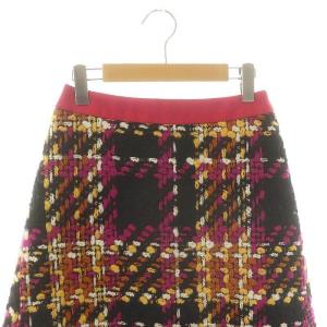 Drawer ウール Aライン ツイード スカート ロング 36 マルチカラー /DF OS