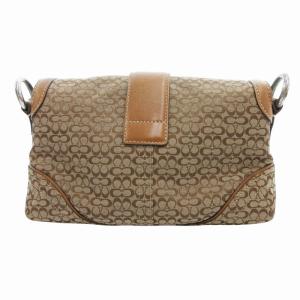 COACH ソーホー ショルダーバッグ ミニシグネチャー ロゴ チャーム キャンバス レザー ベージュ 1416 /HO