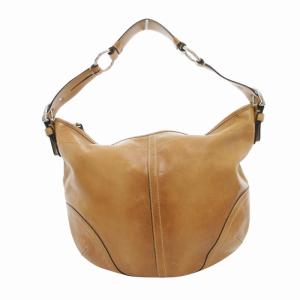 COACH ワンショルダーバッグ ロゴ チャーム レザー キャメル 3651 /HO AA