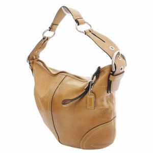 COACH ワンショルダーバッグ ロゴ チャーム レザー キャメル 3651 /HO AA