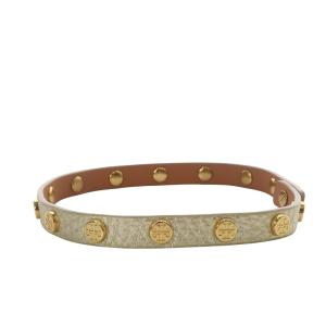 TORY BURCH チョーカー ブレスレット ロゴ スタッズ レザー ゴールド色 /YO17