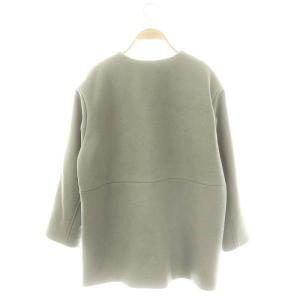 JOURNAL STANDARD relume 22AW 別注 LANA WOOL140 ノーカラーコート アウター 36 グリーン /DF OS