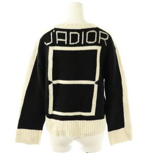 Christian Dior 854S43AM020 バイカラーニット ウール カシミヤ混 I40 黒