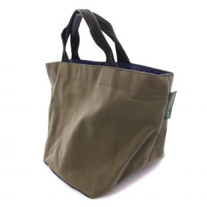 Hervé Chapelier ナイロン舟型トート M ハンドバッグ カーキ 紺 ネイビー 1027N /BB OF