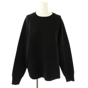 23AW W/P ダブルニットプルオーバー セーター ブラック /DO OS