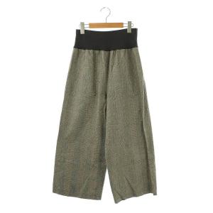 23AW ウエストリブチェックパンツ ストレート イージー 1 グレー /AT OS SH