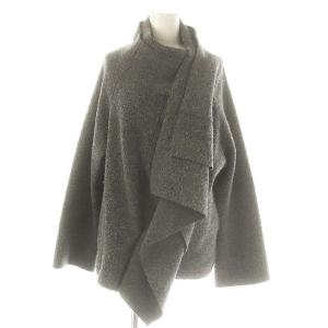 WOOL POLYESTER PILE ASSYME CARDIGAN 2 グレー