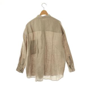 GALERIE VIE リネン オーバーサイズドシャツ チュニック モカブラウン /MI OS SH