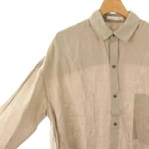 GALERIE VIE リネン オーバーサイズドシャツ チュニック モカブラウン /MI OS SH