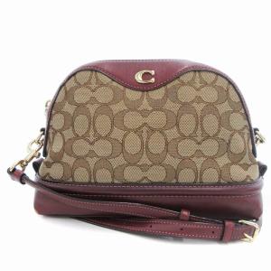 F38113 ELVT SG IVIE XBODY シグネチャー ショルダーバッグ キャンバス ベージュ