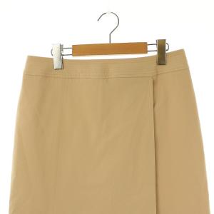 BURBERRY LONDON ラップデザインスカート フレア ひざ丈 13 ベージュ /AT OS SH