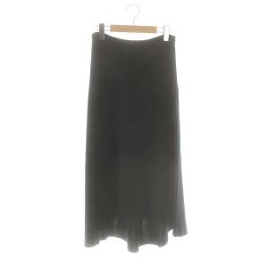 16Gコットンミラノ編みフレアスカート ニット 紺 /MI OS