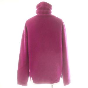 Drawer 7G カシミヤ タートルニット セーター 長袖 1 パープル /DF OS