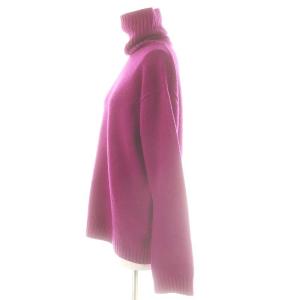 Drawer 7G カシミヤ タートルニット セーター 長袖 1 パープル /DF OS