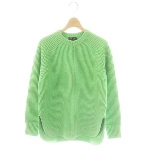 ウール カシミヤ ラウンドヘムニット セーター 長袖 1 ライトグリーン /DF OS