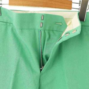 Drawer コットンツイルスリムパンツ テーパード ジッパーフライ 34 ミントグリーン /DO OS