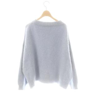 BEARDSLEY ウール ニット セーター 長袖 F ライトブルー /DF OS