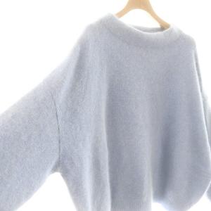 BEARDSLEY ウール ニット セーター 長袖 F ライトブルー /DF OS