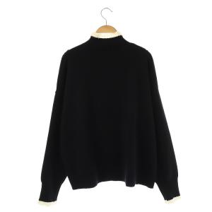 BEARDSLEY 15 quinze 23AW 襟フリル ニット セーター 長袖 ウール F 紺 ネイビー /AT OS