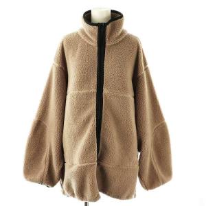23AW ボアジャケット ジップアップ オーバーサイズ F グレージュ /HK OS
