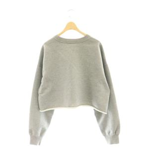 EVERYDAY I LIKE Cropped スウェット プルオーバー トレーナー ショート丈 F グレー 22070500806030
