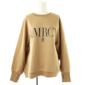 アパルトモン別注 CREW NECK SWEAT スウェット トレーナー 裏起毛 プリント ベージュ /MI