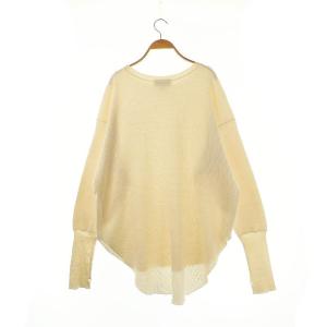 AMERICANA サーマルプルオーバー カットソー 長袖 ワッフル アイボリー /AT OS