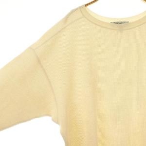 AMERICANA サーマルプルオーバー カットソー 長袖 ワッフル アイボリー /AT OS