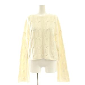 23AW JOYFUL ケーブルプルオーバー ニット セーター クロップド カシミヤ混 オフホワイト /DO