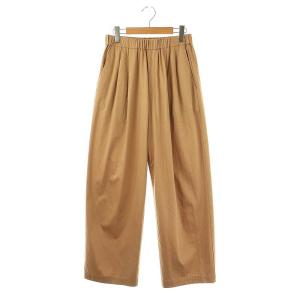 23AW コットンタックイージーパンツ ストレート XS 茶 ブラウン /AT OS