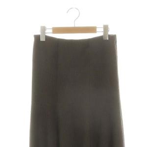 MUSE de Deuxieme Classe 24AW BOND リブ フレアスカート F 茶 ブラウン 24-060-500-4010-3-0 /AQ
