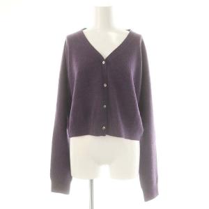 the BEAUTIFUL カシミヤカーディガン ニット Vネック F パープル /DF OS