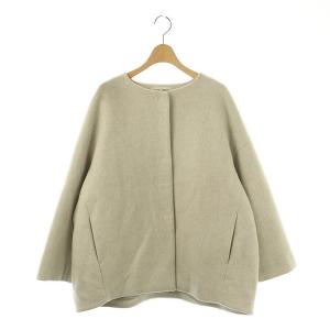 24AW 後ろぷっくりウールショートコート 1 グレー