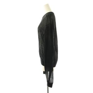 EVERYDAY I LIKE 23SS Sheer Slit Sleeve プルオーバー ニット シアー リネン ブラック /HK OS