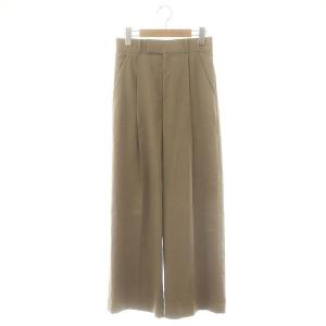 24SS エステルツイルストレッチスラックスパンツ ストレート 36 茶 ブラウン /AT OS