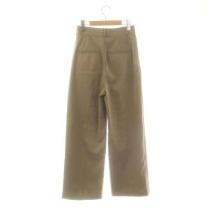 NOBLE 24SS エステルツイルストレッチスラックスパンツ ストレート 36 茶 ブラウン /AT OS