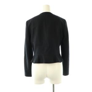 ANAYI ウールカルゼ クルージャケット セミフレア スカート セットアップ 36 黒 ブラック /SS OS